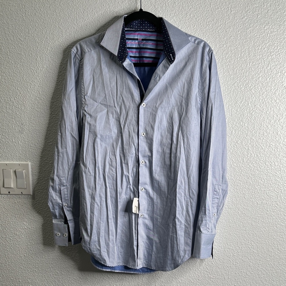 Michelsons London Light Blue Dress Shirt size small new office business